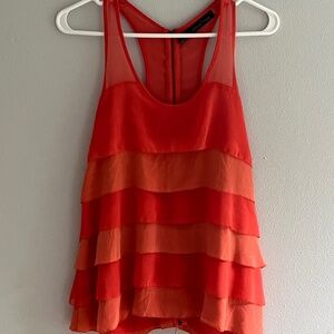 Patterson J Kincaid Originals Orange flowy tank XS